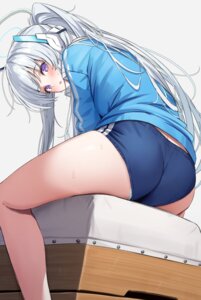 Rating: Questionable Score: 8 Tags: ass blue_archive buruma gym_uniform halo kuria_(clear_trip_second) pantsu ushio_noa wet User: Spidey