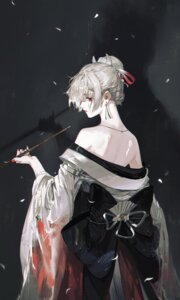 Rating: Questionable Score: 18 Tags: dinoartforame hiyuki japanese_clothes no_bra smoking wuthering_waves User: VigorousMMM