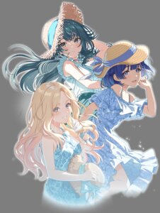 Rating: Safe Score: 16 Tags: dress gakuen_idolm@ster hataya_misuzu juuou_sena skirt_lift summer_dress tagme the_idolm@ster transparent_png tsukimura_temari upscaled User: moonian