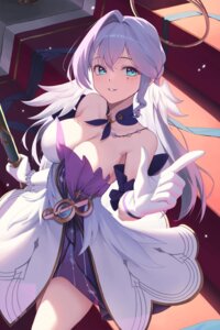 Rating: Questionable Score: 35 Tags: bowlp dress halo honkai:_star_rail no_bra robin see_through wings User: VigorousMMM