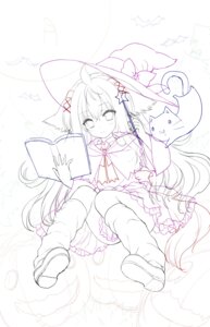 Rating: Questionable Score: 4 Tags: animal_ears halloween inumimi loli lump_of_sugar moekibara_fumitake neko nursery_rhyme shikishima_krile sketch skirt_lift tail witch User: k25c2yf