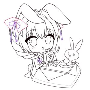 Rating: Safe Score: 5 Tags: animal_ears bunny_ears chibi inashiro_mikoto kimono lump_of_sugar madohi_shiroki_no_kamikakushi moekibara_fumitake sheets sketch tail User: k25c2yf