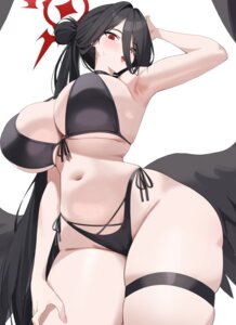 angel bikini blue_archive ddog garter hanekawa_hasumi swimsuits wings