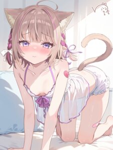 Rating: Questionable Score: 68 Tags: animal_ears bandaid bloomers lingerie nekomimi see_through snow-yuuki tail User: Anonymous