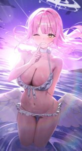 angel bikini blue_archive damcheong misono_mika swimsuits wet wings