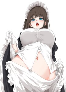 kyokucho maid maid_kyouiku nopan rurikawa_tsubaki skirt_lift