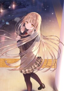 hanekoto otonari_no_tenshi-sama_ni_itsunomanika_dame_ningen_ni_sareteita_ken pantyhose seifuku shiina_mahiru skirt_lift