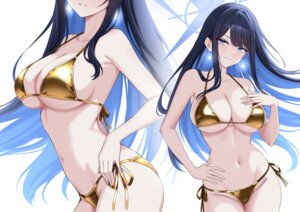 Rating: Questionable Score: 5 Tags: bikini blue_archive espada_gcon halo joumae_saori swimsuits thong User: VigorousMMM
