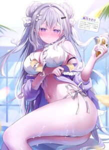 Rating: Questionable Score: 29 Tags: ameno_usari bikini cameltoe cream open_shirt swimsuits wet User: drop