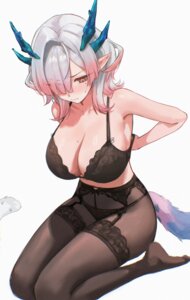 Rating: Questionable Score: 45 Tags: arknights arknights:_endfield bra c113oreo garter garter_belt horns lingerie mi_fu_(arknights) pantsu pantyhose pointy_ears see_through tail undressing User: VigorousMMM