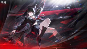 chisa garter heels seifuku shirt_lift skirt_lift tagme torn_clothes wallpaper weapon wuthering_waves