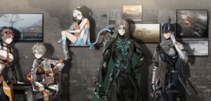 animal_ears bandages eyepatch heels mecha_musume megane no_bra punishing:_gray_raven sword tagme tail