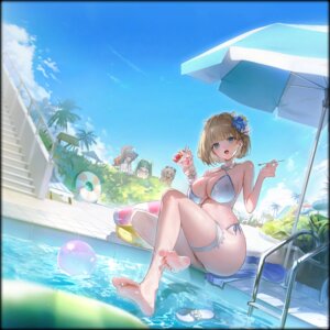 bikini brown_dust_ii garter justia nebris origami swimsuits venaka wallpaper wet zenith_(brown_dust_ii)