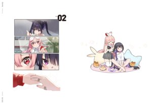 Rating: Safe Score: 9 Tags: 4koma animal_ears atelier_live bandaid bunny_ears chibi nekomimi no_bra rosuuri rosuuri_(vtuber) tail thighhighs umbrella User: Anonymous