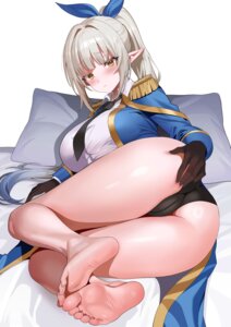 cameltoe chaperina_philosys pantsu pointy_ears skirt_lift tagme uniform