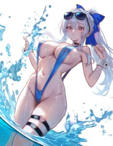 Rating: Questionable Score: 49 Tags: areola erect_nipples fate/grand_order garter megane sling_bikini swimsuits tomoe_gozen_(fate) wet xj_(710209740) User: BattlequeenYume