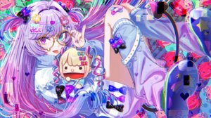 Rating: Safe Score: 14 Tags: bandaid chibi chouzetsusaikawa_tenshi-chan endcard heterochromia hirayama_kanna megane needy_girl_overdose purple_lollipop tail User: VigorousMMM