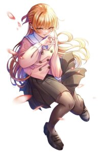 hiodoshi_akari misu_shinya osananajimi_to_wa_lovecome_ni_naranai pantyhose seifuku skirt_lift