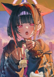 animal_ears betabeet blue_archive halo kyouyama_kazusa nekomimi seifuku