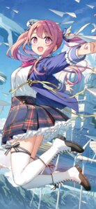 kantoku kurumi_(kantoku) seifuku skirt_lift thighhighs
