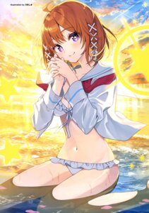 Rating: Questionable Score: 13 Tags: bikini mafuyu_shima open_shirt seifuku swimsuits wet User: drop