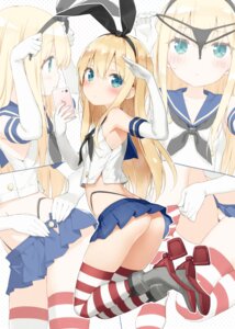 ass cosplay heels kani_biimu kantai_collection loli pantsu seifuku selfie shimakaze_(kancolle) shimotsuki_potofu skirt_lift thighhighs thong undressing