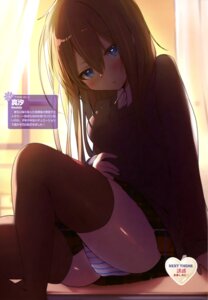 Rating: Questionable Score: 19 Tags: mashio pantsu seifuku shimapan skirt_lift sweater thighhighs User: drop