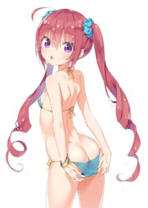 ass bikini hazuki_watora kani_biimu loli panty_pull see_through swimsuits wet wet_clothes