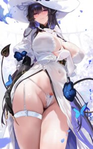 Rating: Questionable Score: 23 Tags: cameltoe constance dress erect_nipples fantongjun garter honkai:_star_rail horns no_bra pantsu pubic_hair see_through skirt_lift tail thong User: lacepanties