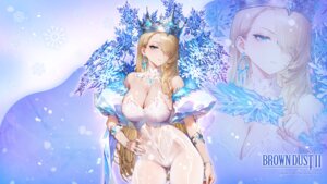 brown_dust_ii no_bra origami see_through wallpaper wilhelmina_(brown_dust_ii)