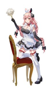 animal_ears atelier_live bunny_ears heels maid no_bra rosuuri rosuuri_(vtuber) stockings thighhighs