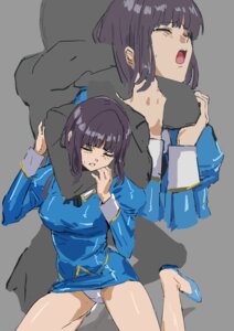 agent_aika aika_(series) blue_delmo dress erect_nipples heels pantsu