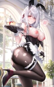 Rating: Explicit Score: 35 Tags: animal_ears breasts bunny_ears bunny_girl cum garter heels lenne_(oyuwari) maid nipples no_bra oyuwari pantyhose tail torn_clothes waitress User: Anonymous