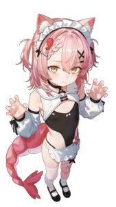 animal_ears bandaid eco_376124 garter loli maid swimsuits tail thighhighs