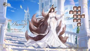 Rating: Questionable Score: 41 Tags: amagi_(azur_lane) animal_ears azur_lane dress expression kitsune no_bra nopan see_through tagme tail wallpaper wedding_dress User: moonian
