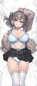 Rating: Questionable Score: 45 Tags: bra cameltoe dakimakura open_shirt pantsu ranf seifuku skirt_lift sweater thighhighs User: charunetra