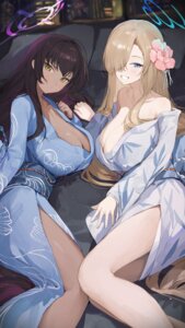 Rating: Questionable Score: 38 Tags: blue_archive halo ichinose_asuna jianjia kakudate_karin no_bra open_shirt yukata User: Genex