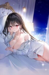Rating: Questionable Score: 53 Tags: dress_shirt mayo_(miyusa) no_bra open_shirt rie_(mirae_yang) User: Anonymous