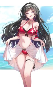 astra_yao bikini garter hong see_through skirt_lift swimsuits zenless_zone_zero