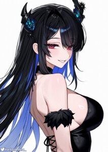 Rating: Questionable Score: 38 Tags: helloimtea hololive hololive_english horns nerissa_ravencroft no_bra User: Arsy