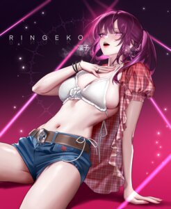 bikini honkai:_star_rail kafka_(honkai:_star_rail) open_shirt ringeko-chan swimsuits