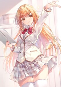 Rating: Safe Score: 36 Tags: konohana_hinako miwabe_sakura saijo_no_osewa seifuku skirt_lift thighhighs User: himeno_nanako