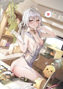 atelier atelier_ryza atelier_ryza_3 azur_lane cream crossover heterochromia kala_ideas manjuu_(azur_lane) naked_apron sijinni