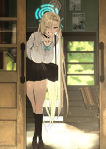 Rating: Questionable Score: 15 Tags: blue_archive cleavage halo ichinose_asuna midfinger22 open_shirt seifuku User: Genex