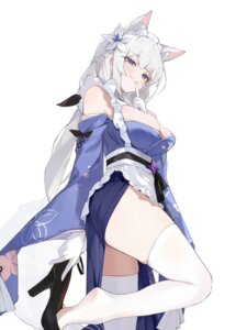 Rating: Questionable Score: 49 Tags: animal_ears heels i!roha kitsune maid no_bra open_shirt otoha_(stella_sora) stella_sora tail thighhighs wa_maid User: VigorousMMM