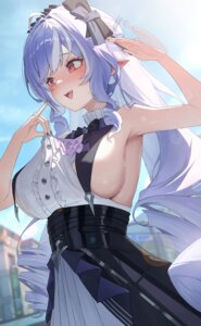 no_bra pointy_ears see_through unnunal_(unneonal) vivian_banshee wet wet_clothes zenless_zone_zero