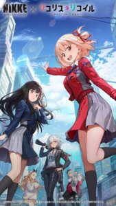 Rating: Safe Score: 18 Tags: crossover frima_(nikke) goddess_of_victory:_nikke gun inoue_takina kurumi_(lycoris_recoil) lycoris_recoil nishikigi_chisato seifuku sugar_(nikke) tagme torn_clothes User: moonian