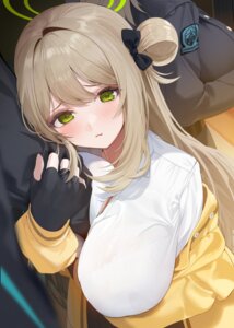 Rating: Questionable Score: 56 Tags: asagiri_suou blue_archive bra halo izayoi_nonomi see_through seifuku sweater uniform xiujia_yihuizi User: lacepanties