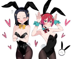 Rating: Questionable Score: 18 Tags: amate_yuzuriha animal_ears bunny_ears bunny_girl comoli_harcourt fishnets gundam gundam_gquuuuuux haro no_bra pantyhose sabi1234 tail User: saemonnokami