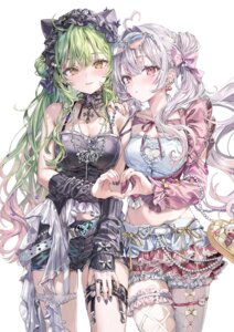 Rating: Safe Score: 22 Tags: animal_ears fishnets garter hiyori_(momoko) jpeg_artifacts megane momoko_(momopoco) nekomimi see_through yukari_(momoko) User: kotorilau